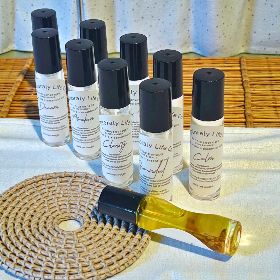 Essential Oil Perfume Roller Miracle Leaf of Life, Apothecary Roller Bottle - Winterberry Hearth