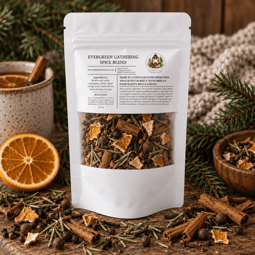 Evergreen Gathering Mulling Spice Blend, Mulled Wine Cider Spice Kit - Winterberry Hearth