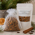 Evergreen Gathering Sachet, Woodland Home Fragrance, Pine Juniper Botanical Pouch, Hearth Decor - Winterberry Hearth