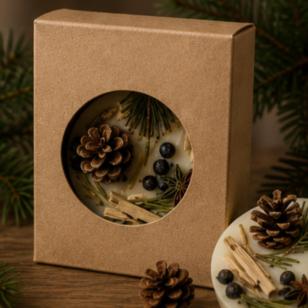 Evergreen Gathering Wickless Candle Melt, Soy Wax Tart, Woodland Aroma - Winterberry Hearth