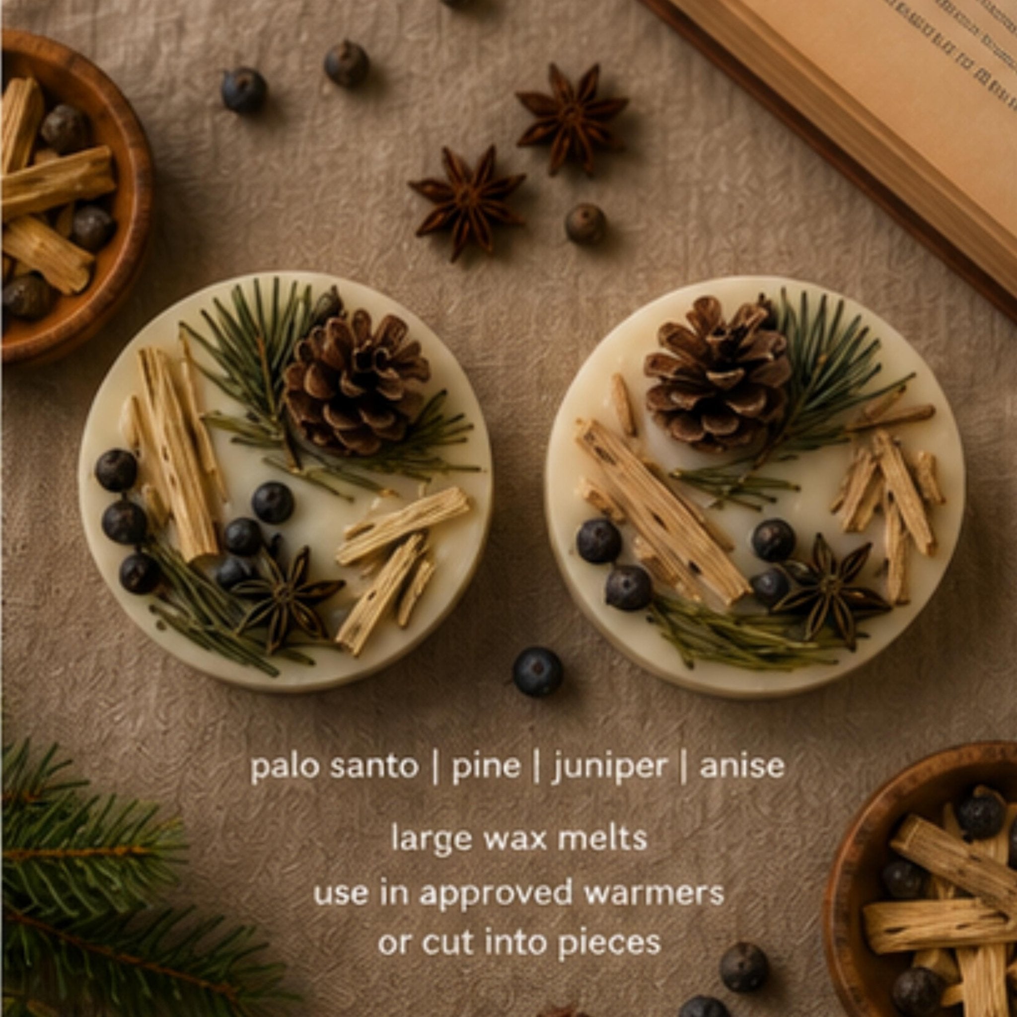 Evergreen Gathering Wickless Candle Melt, Soy Wax Tart, Woodland Aroma - Winterberry Hearth