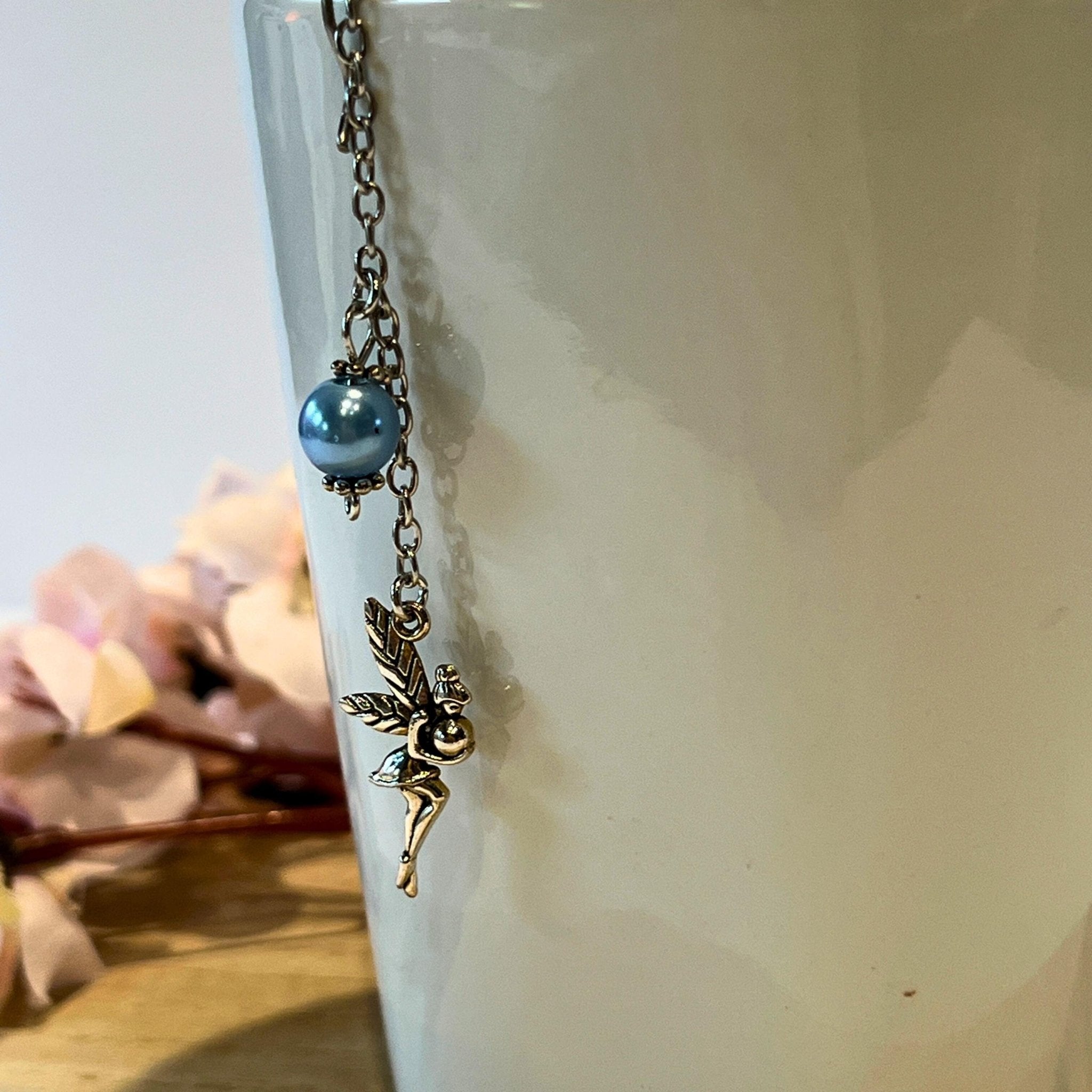Fairy Moon Tea Steeper, Blue Bead Herbal Tea Infuser, Celestial Strainer - Winterberry Hearth