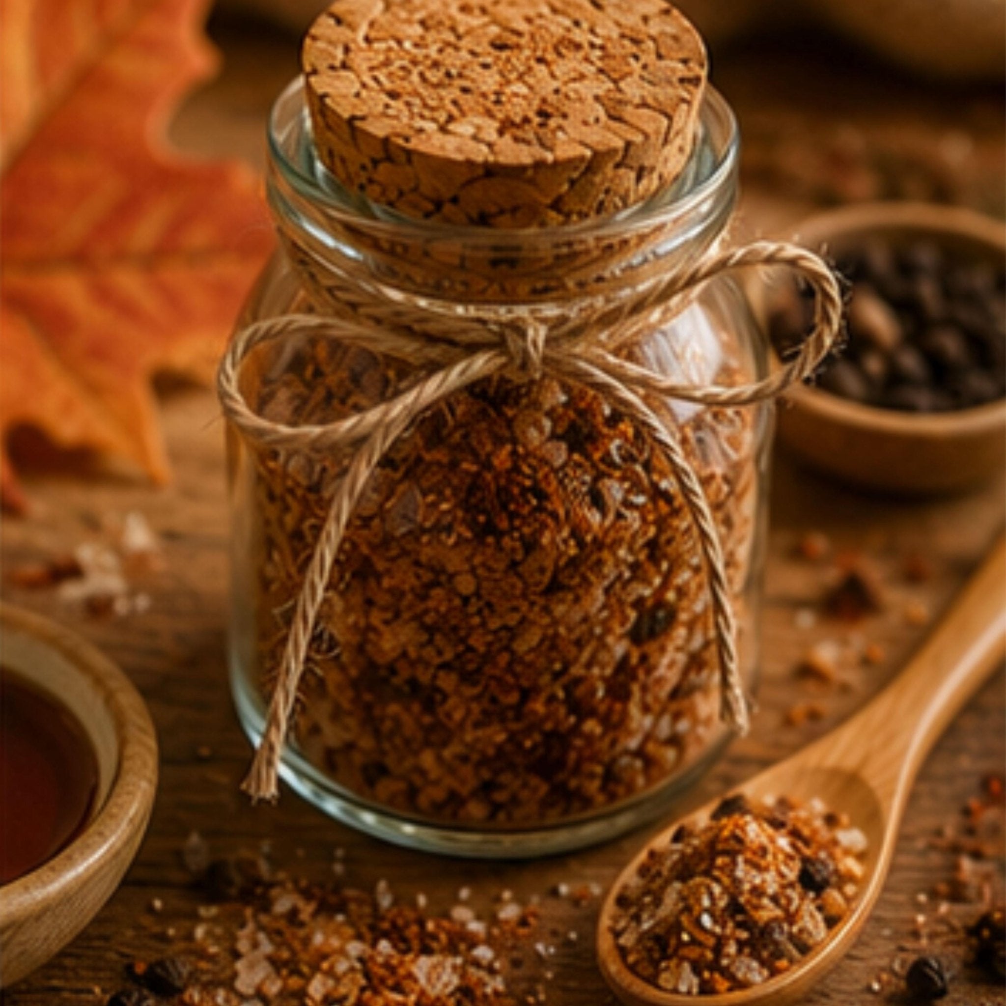 Fireside Maple Pepper Salt, Steak and Grilling Seasoning, Roasted Vegetable Blend, Gourmet Finishing Salt - Winterberry Hearth
