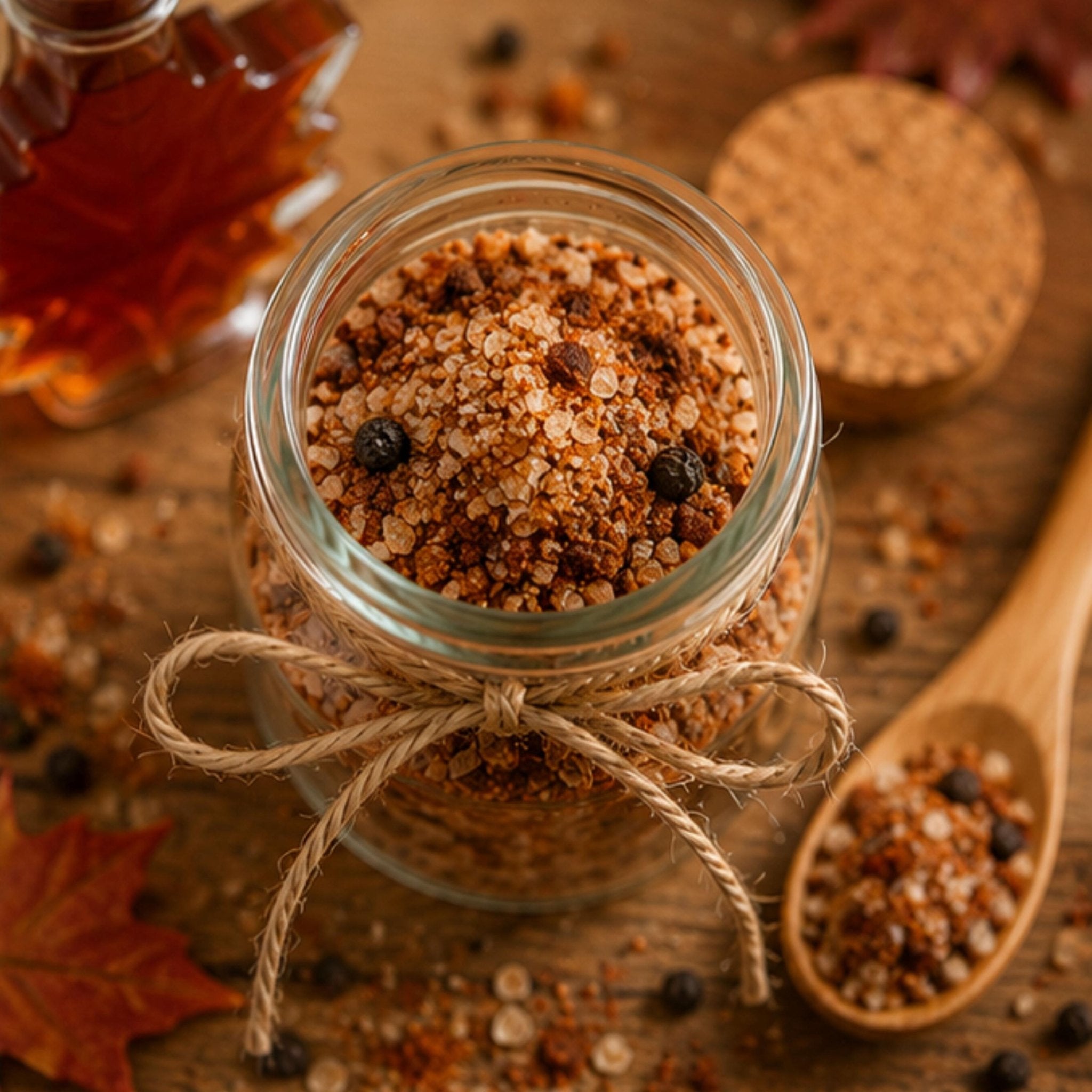 Fireside Maple Pepper Salt, Steak and Grilling Seasoning, Roasted Vegetable Blend, Gourmet Finishing Salt - Winterberry Hearth