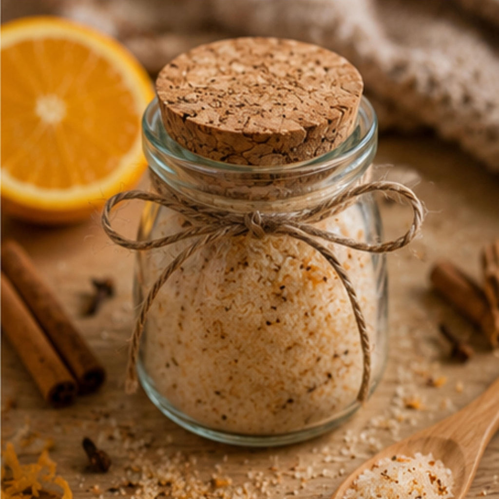 Fireside Orange Spice Sugar, Coffee & Tea Sweetener, Baking Garnish, Cocktail Mixer, Holiday Baking Mix - Winterberry Hearth