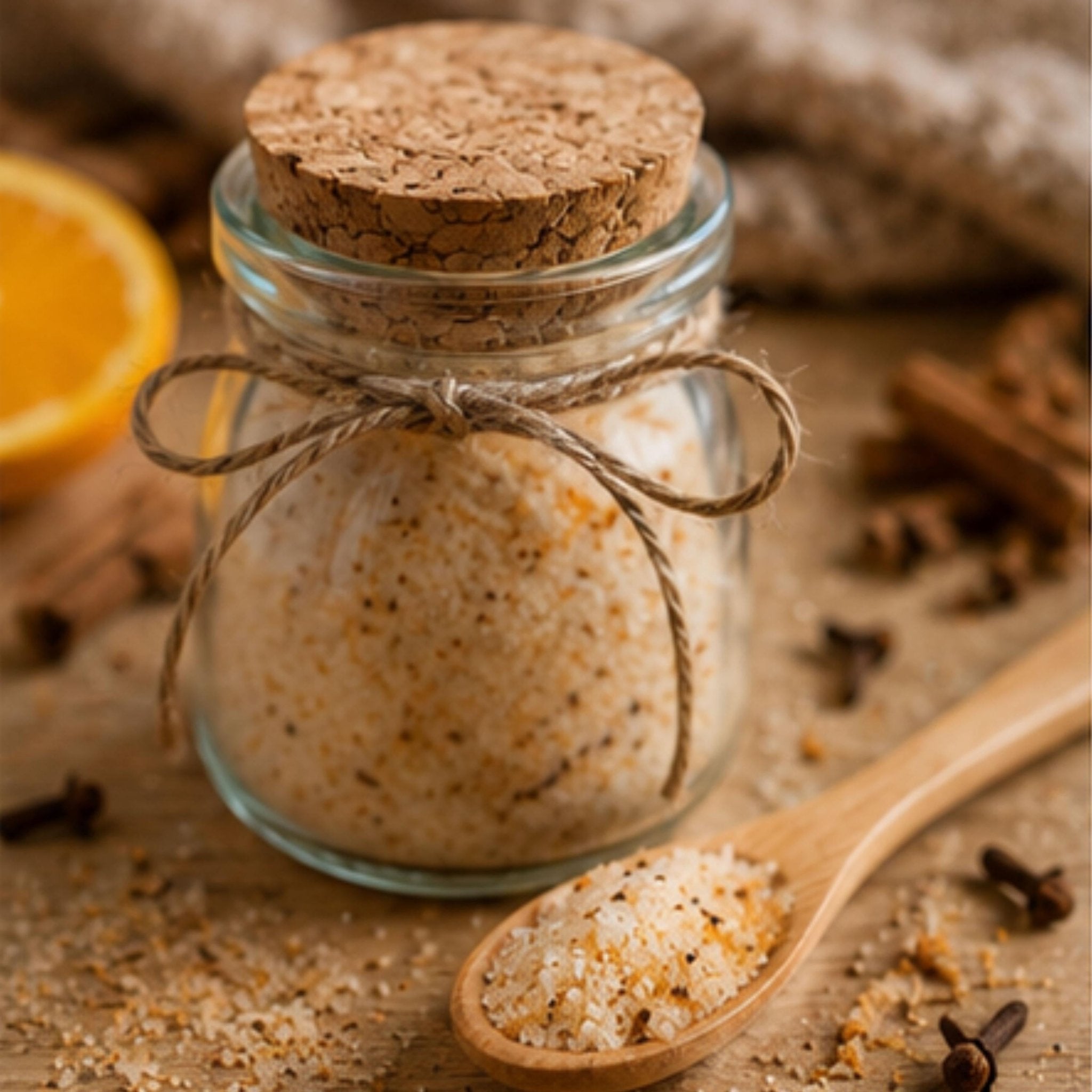 Fireside Orange Spice Sugar, Coffee & Tea Sweetener, Baking Garnish, Cocktail Mixer, Holiday Baking Mix - Winterberry Hearth