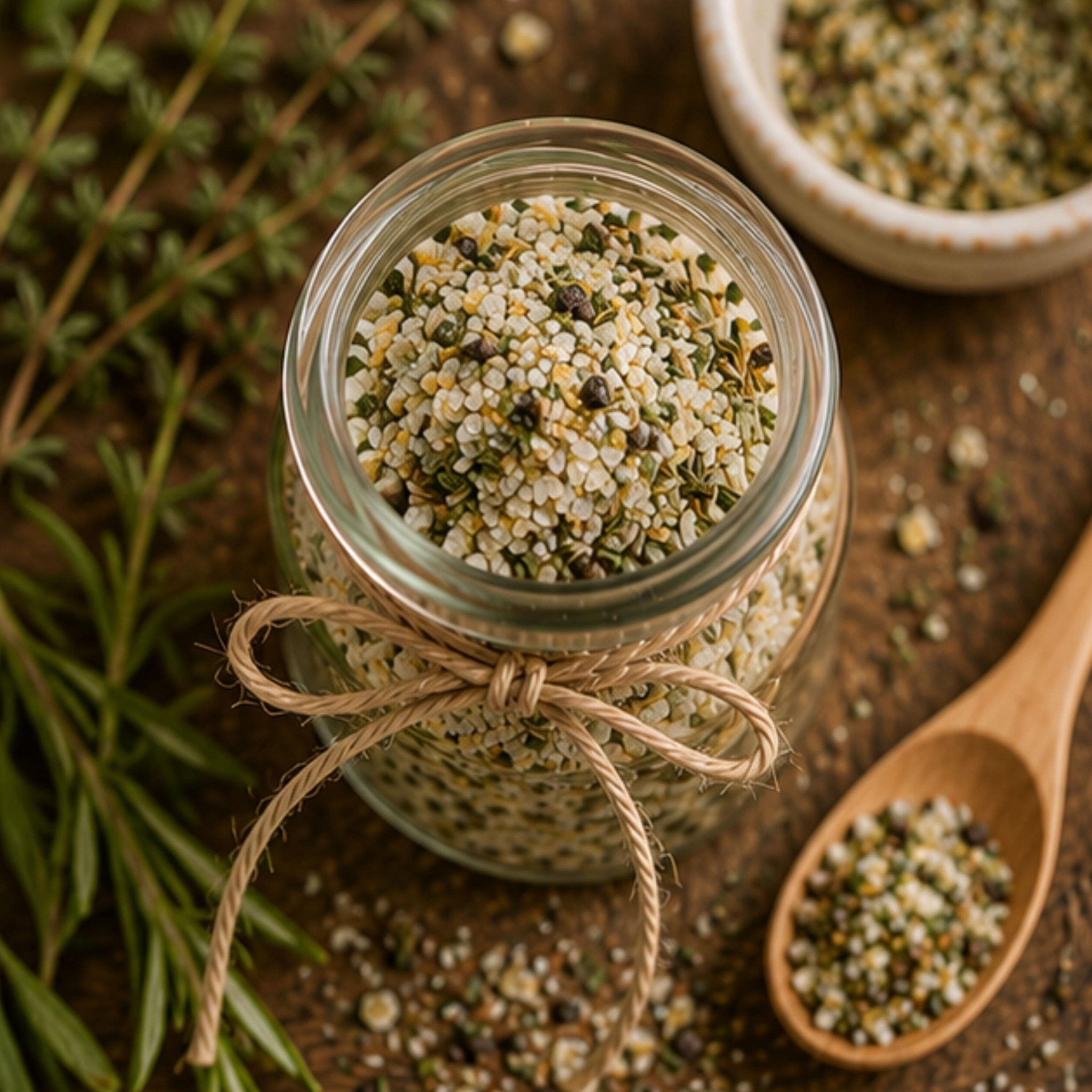 French Garden Herb Seasoning Salt, Vegetable Finishing Seasoning, Chicken Dry Rub, Gourmet Pantry Gift - Winterberry Hearth