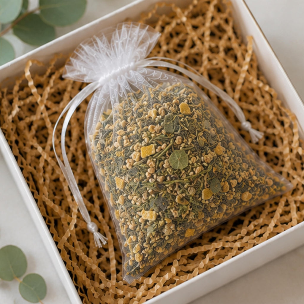 Fresh Botanical Home Fragrance Sachet, Spring Cleanse Lemon Eucalyptus Bowl Filler, Herbal Hearth Gift - Winterberry Hearth