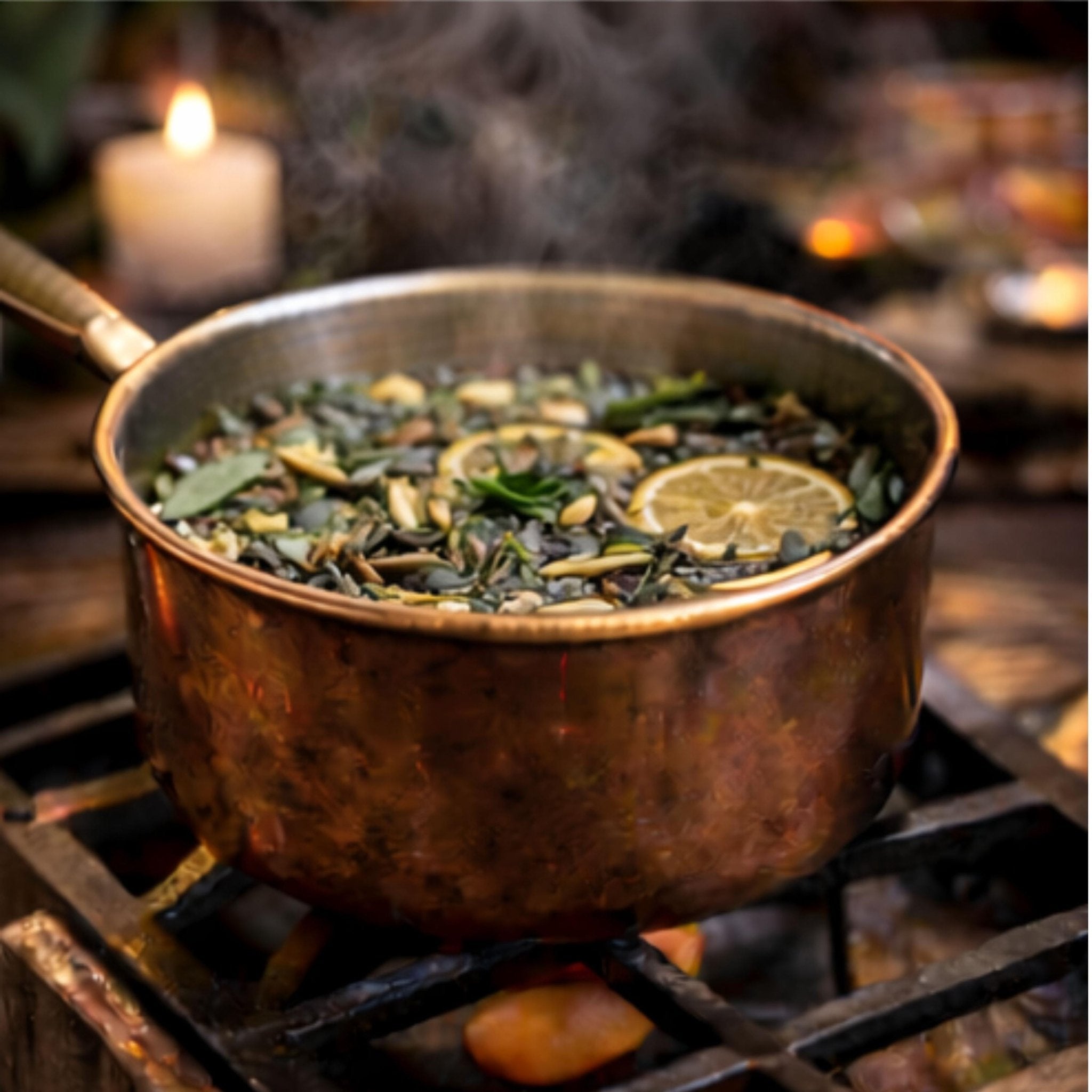 Garden Breeze Simmer Pot, Eucalyptus Lemon Herbal Stovetop Potpourri, Botanical Home Fragrance - Winterberry Hearth