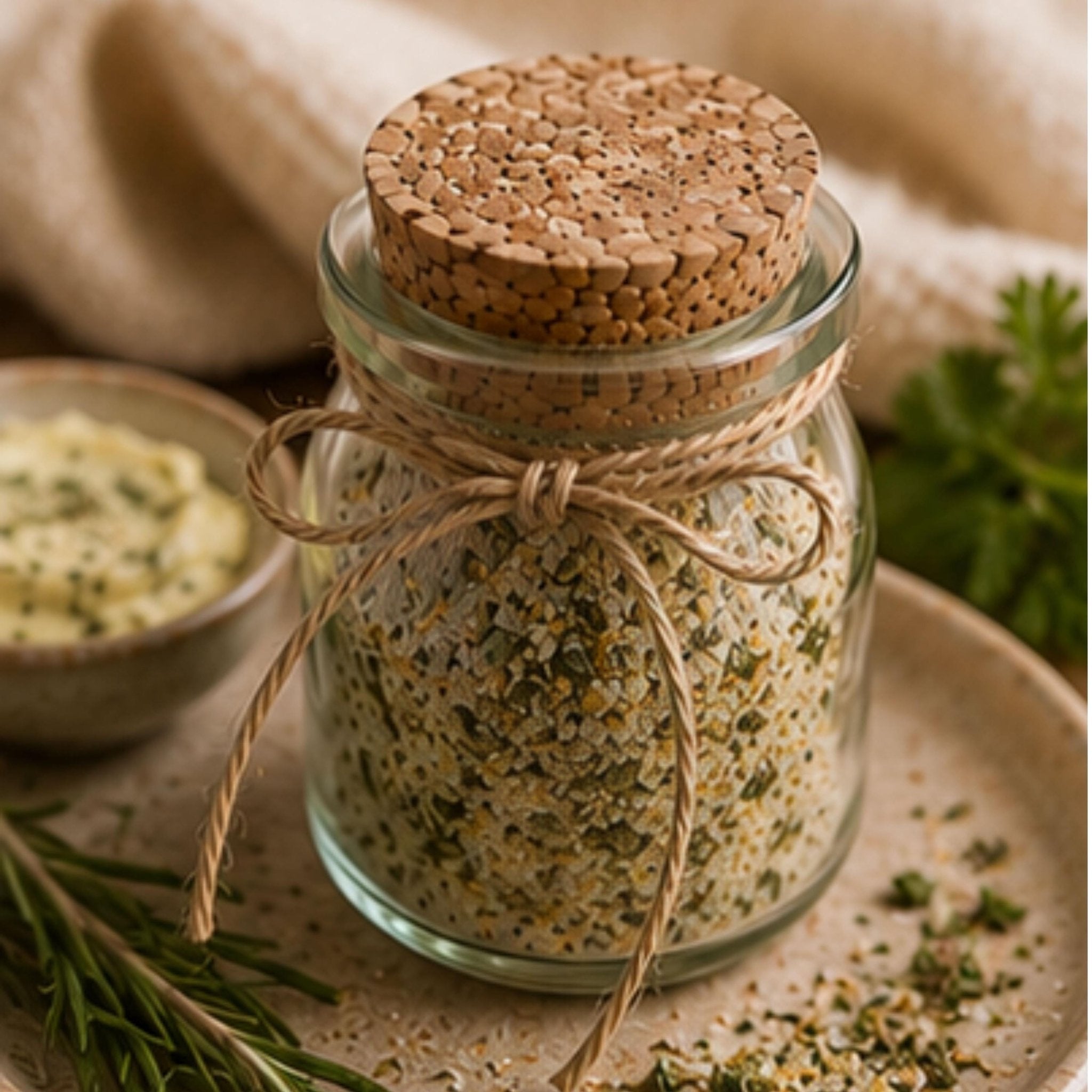 Garlic Herb Butter Blend, Roasted Garlic Seasoning, Bread Dip Mix, Gourmet Food Gift - Winterberry Hearth