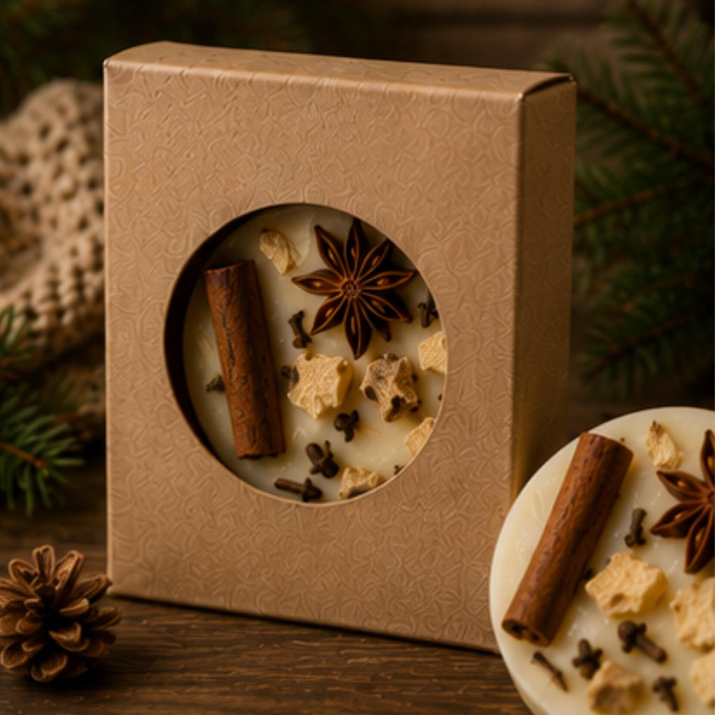 Gingerbread Cottage Wickless Candle Melt, Bakery Soy Wax Tart - Winterberry Hearth