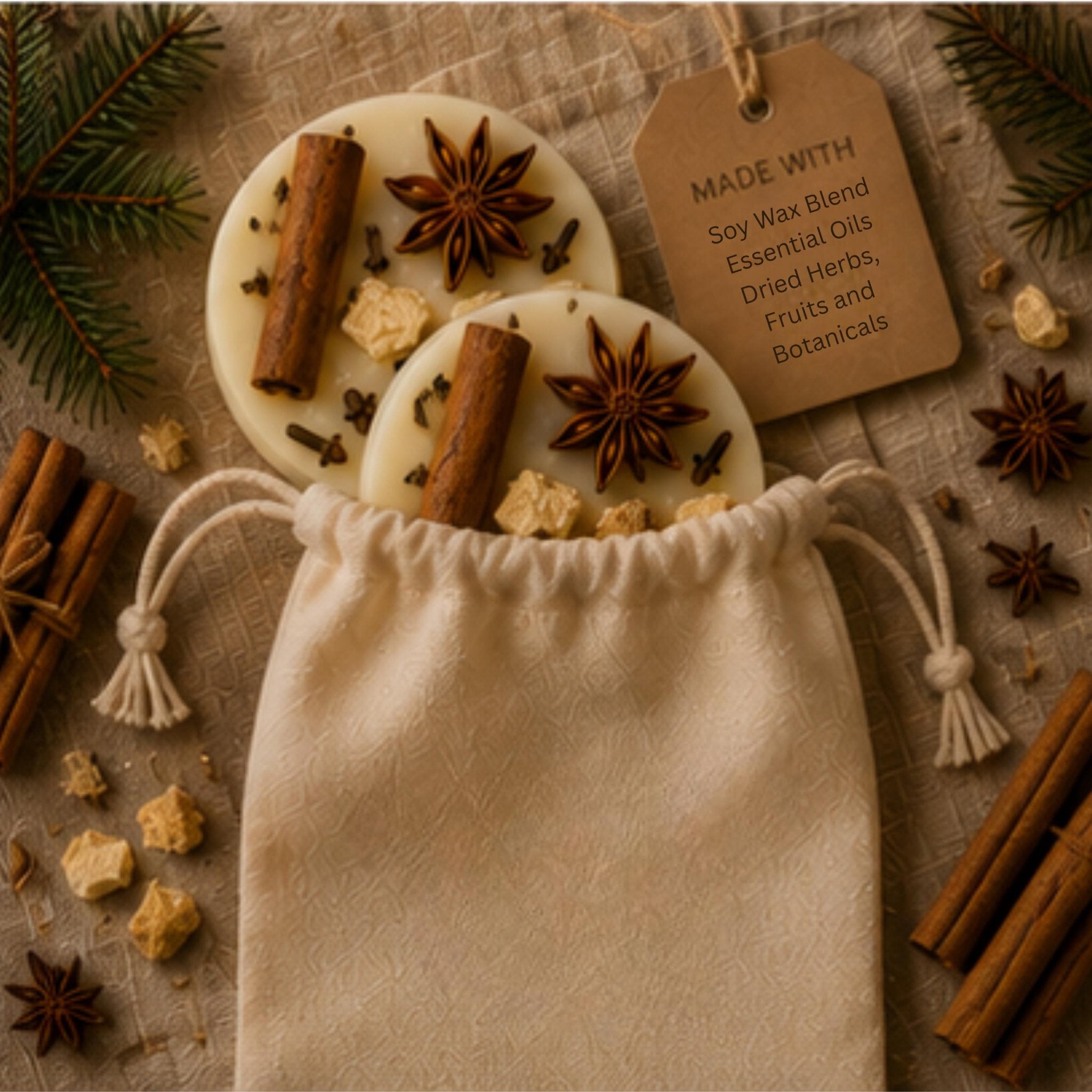 Gingerbread Cottage Wickless Candle Melt, Bakery Soy Wax Tart - Winterberry Hearth