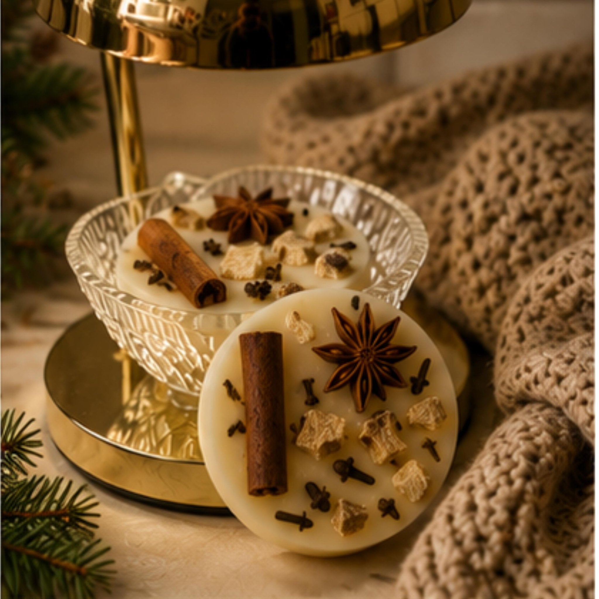 Gingerbread Cottage Wickless Candle Melt, Bakery Soy Wax Tart - Winterberry Hearth