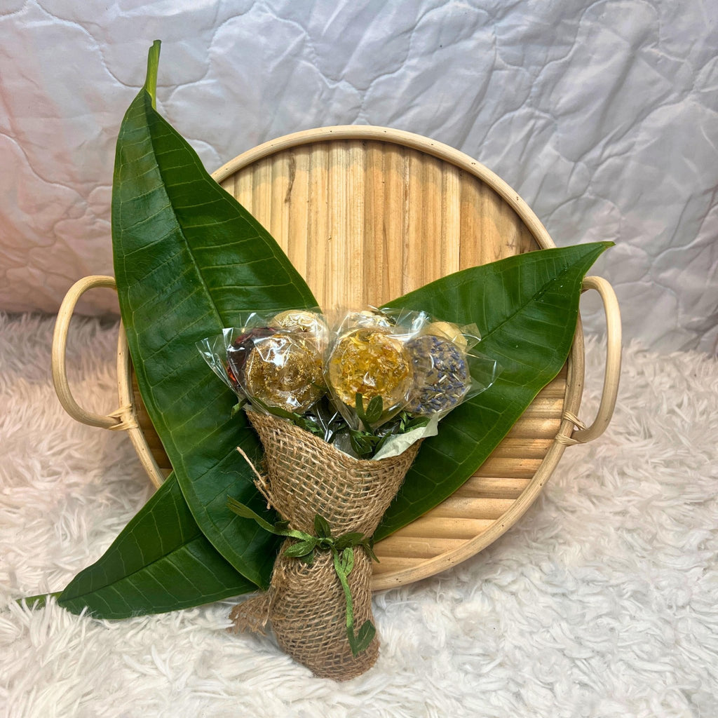 Gourmet Herbal Tea Lollipop Stir Sticks Gift Set: Artisan Cocktail Candy Sweetener - Winterberry Hearth