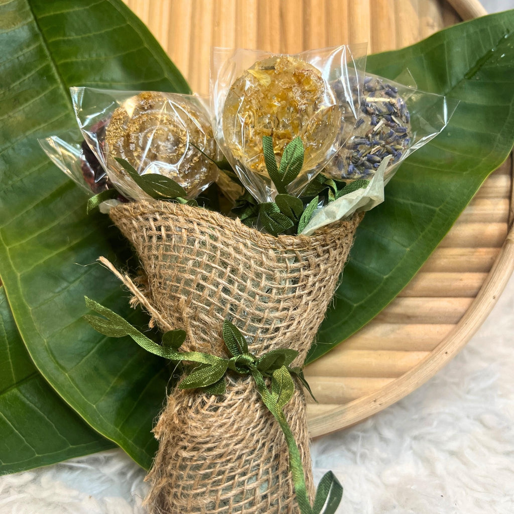 Gourmet Herbal Tea Lollipop Stir Sticks Gift Set: Artisan Cocktail Candy Sweetener - Winterberry Hearth