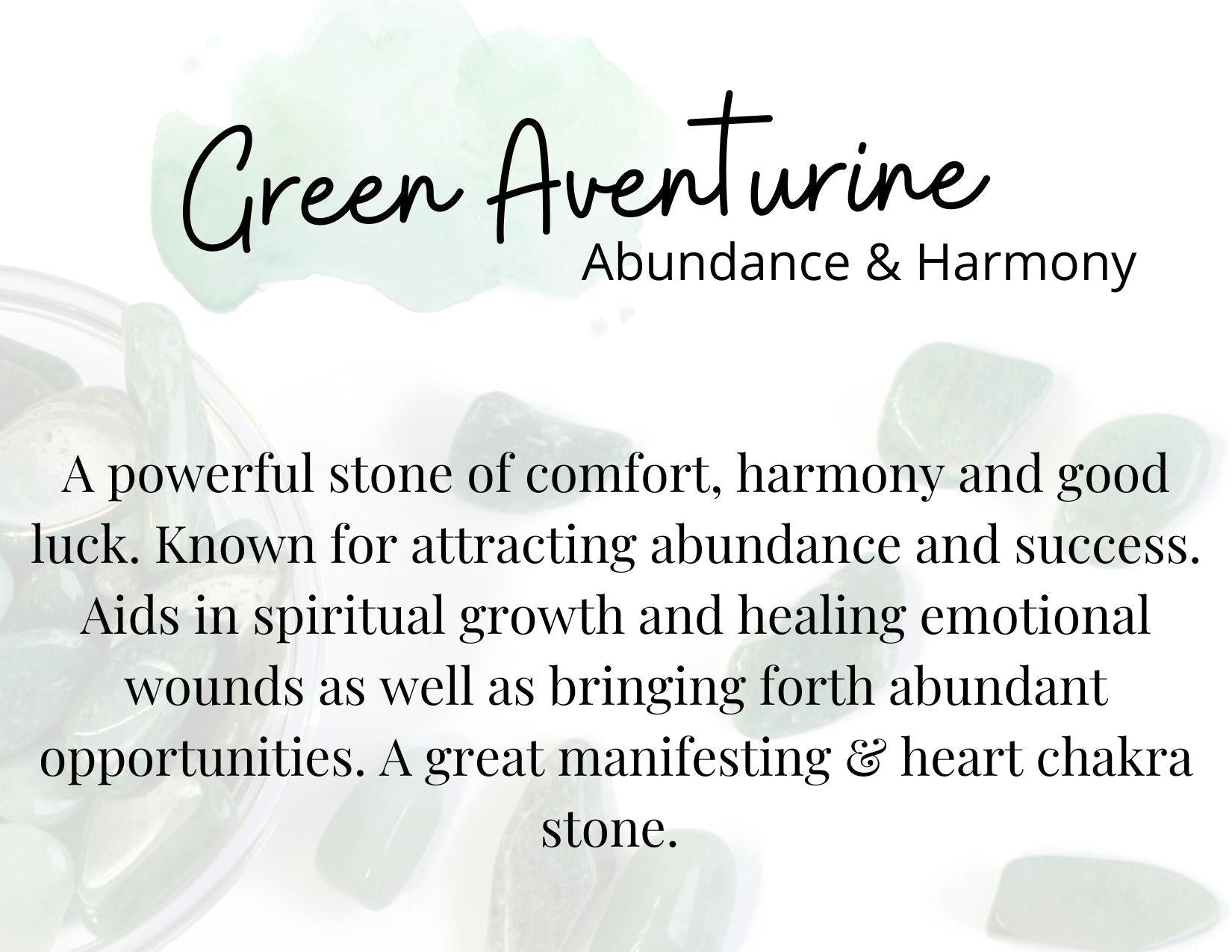 Green Aventurine Drip Candle with Herbs: Intentional Prosperity & Abundance Crystal - Winterberry Hearth