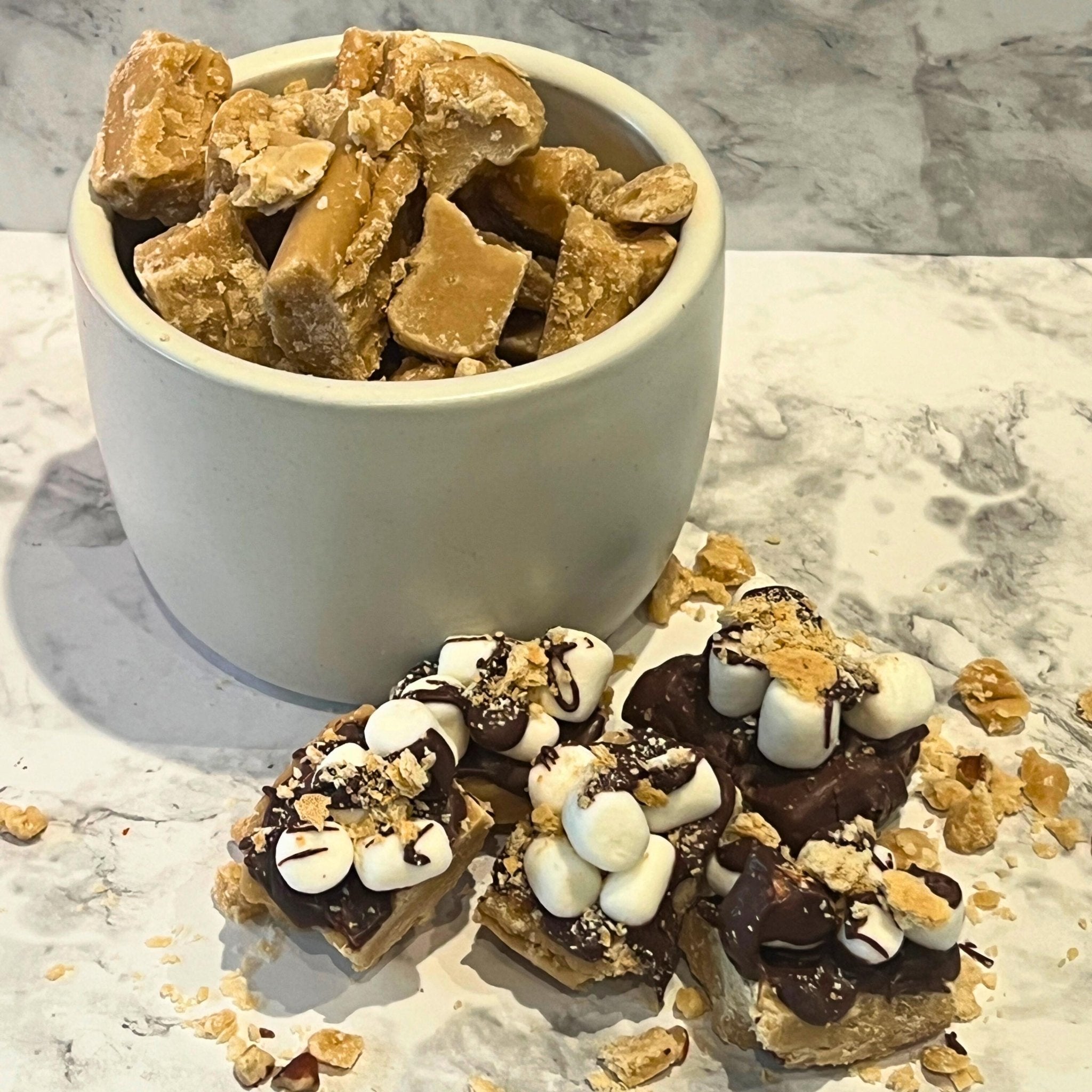 Handmade Brown Sugar S'mores Fudge: Gourmet Candy Gift - Winterberry Hearth