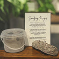 Healing Crystal Mining Bucket Gift Set: Sage Wand, Smudging Card - Winterberry Hearth