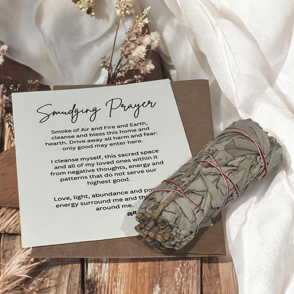 Healing Crystal Mining Bucket Gift Set: Sage Wand, Smudging Card - Winterberry Hearth
