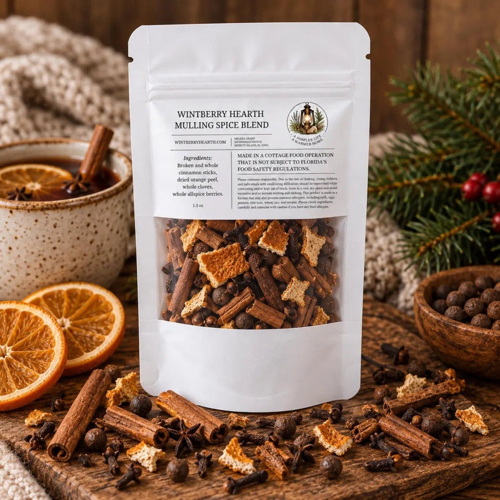 Hearth Blend Mulling Spice, Mulled Wine and Tea Infusion, Apple Cider Kit - Winterberry Hearth
