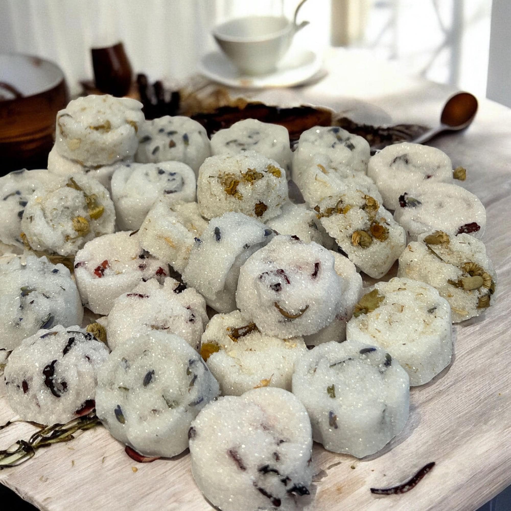 Herb Infused Gourmet Sugar Cubes: Natural Beverage Enhancer Gift - Winterberry Hearth