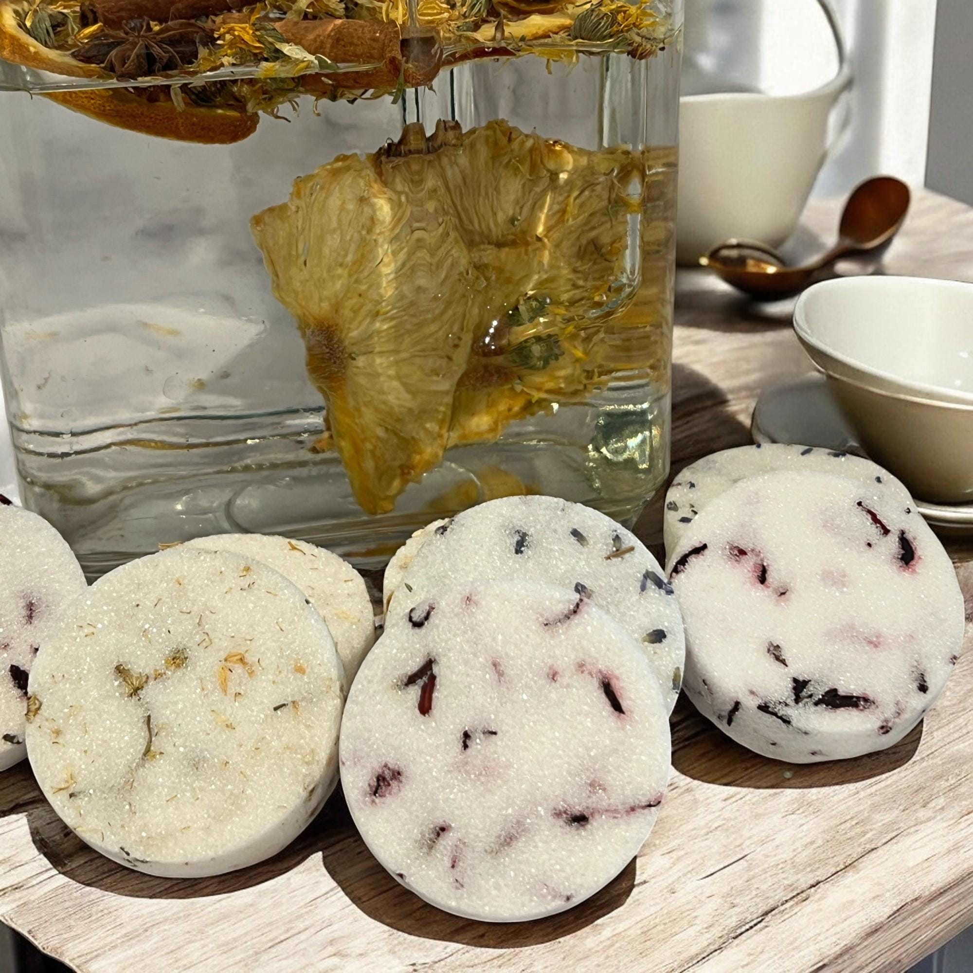 Herb Infused Gourmet Sugar Cubes: Tea & Beverage Enhancer - Winterberry Hearth