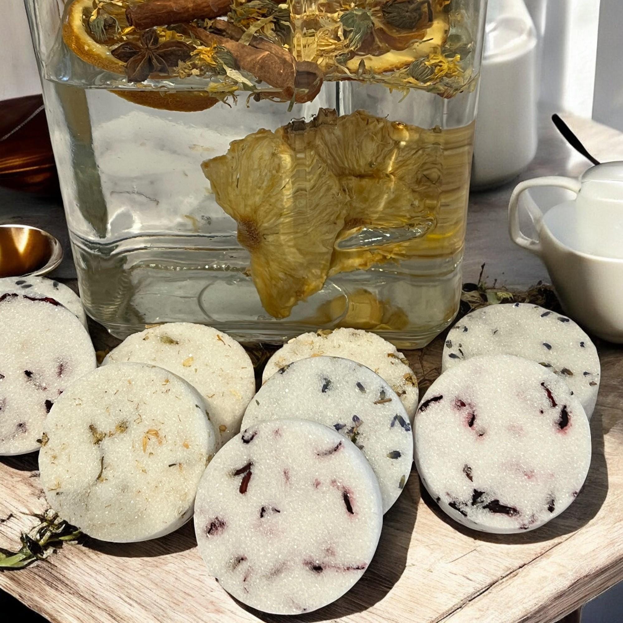 Herb Infused Gourmet Sugar Cubes: Tea & Beverage Enhancer - Winterberry Hearth