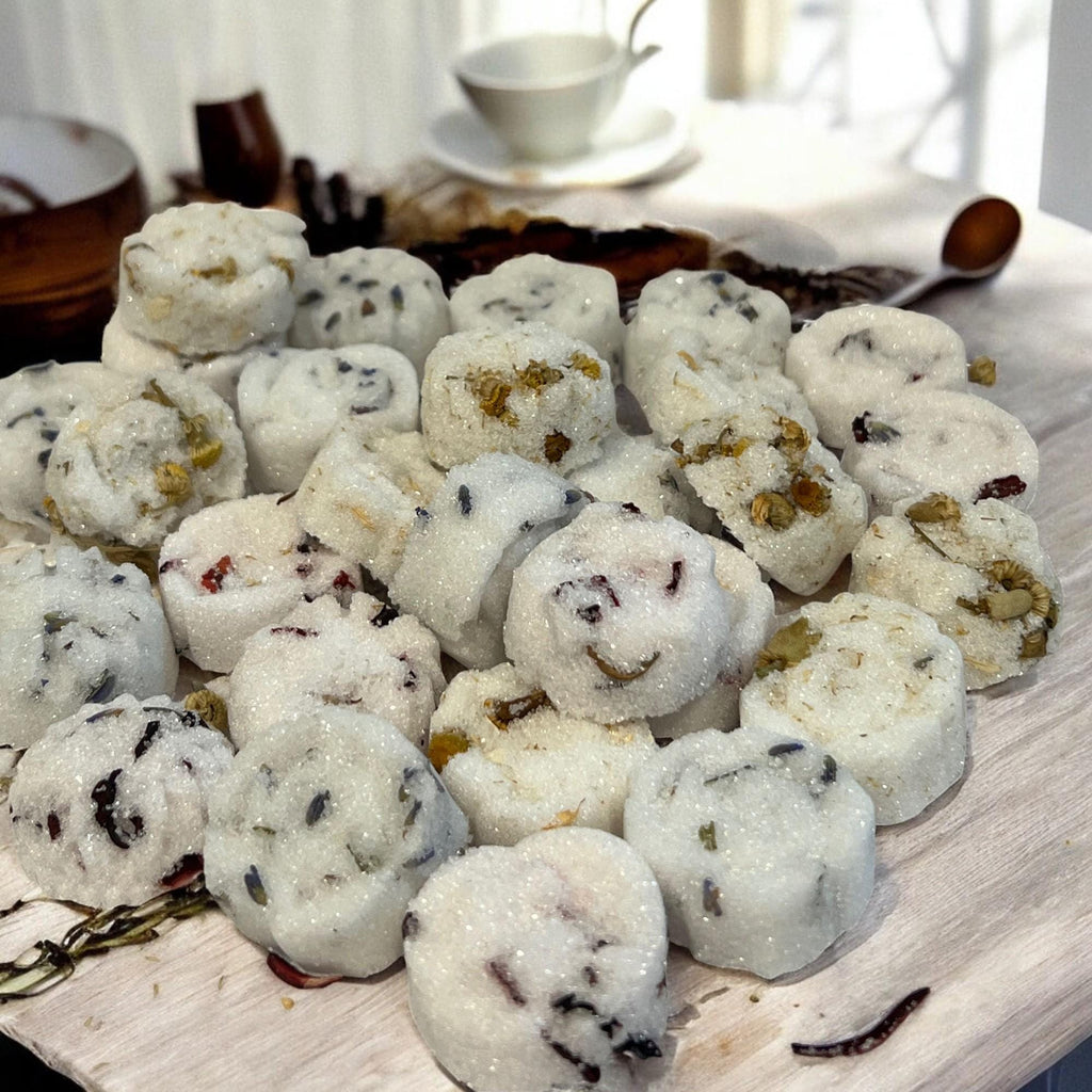 Herb Infused Gourmet Sugar Cubes: Tea & Coffee Drink Enhancer - Winterberry Hearth