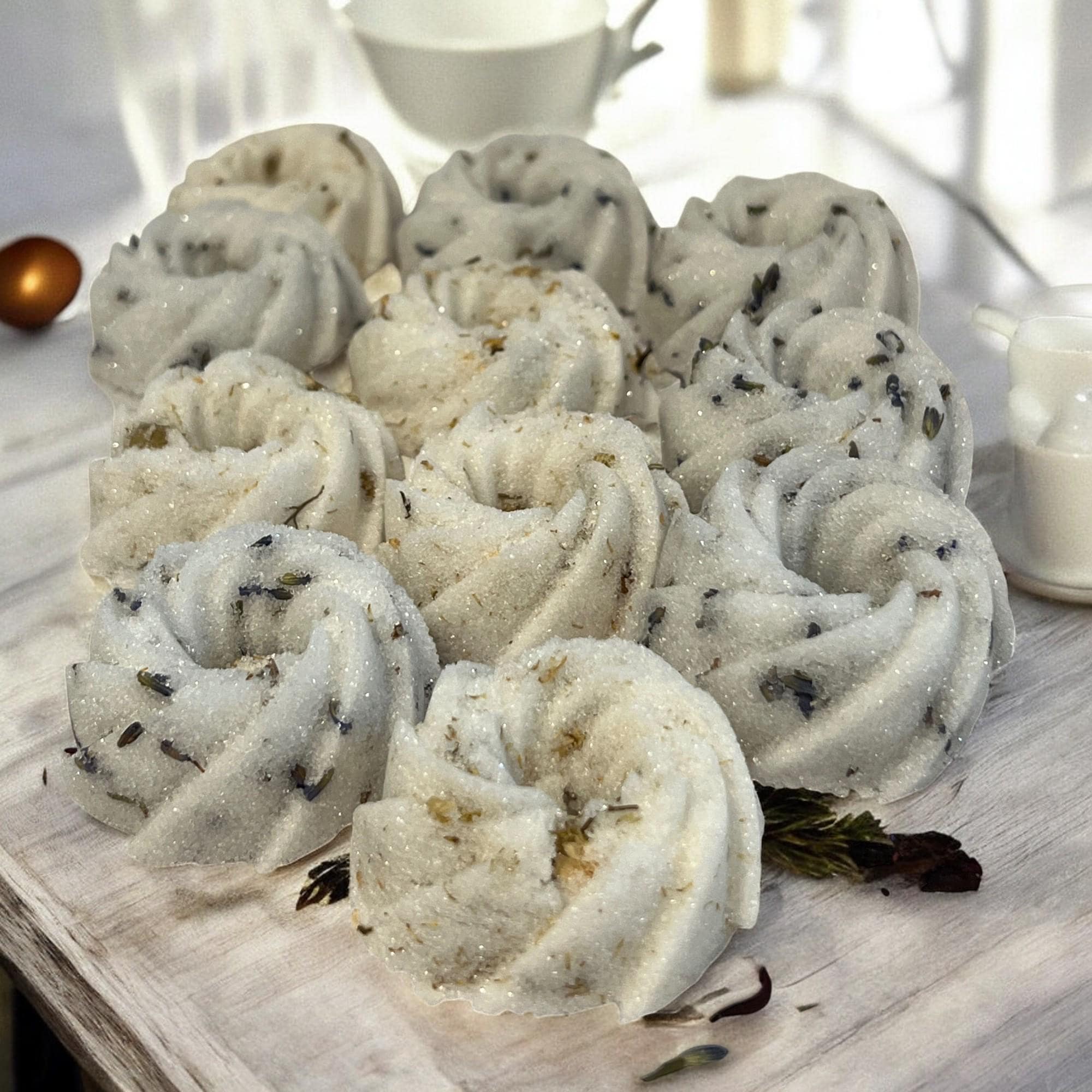 Herb Infused Gourmet Sugar Cubes: Tea & Coffee Flavor Enhancer - Winterberry Hearth