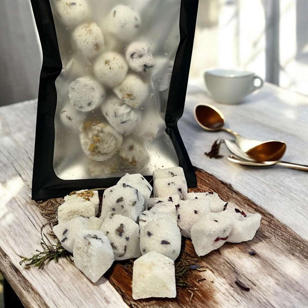 Herb Infused Gourmet Sugar Cubes: Tea & Coffee Sweetener - Winterberry Hearth