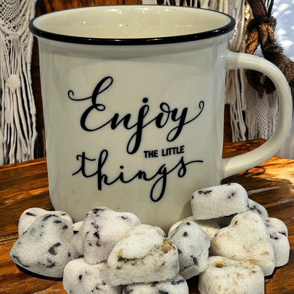 Herb Infused Heart Sugar Cubes: Gourmet Tea & Coffee Sweetener - Winterberry Hearth