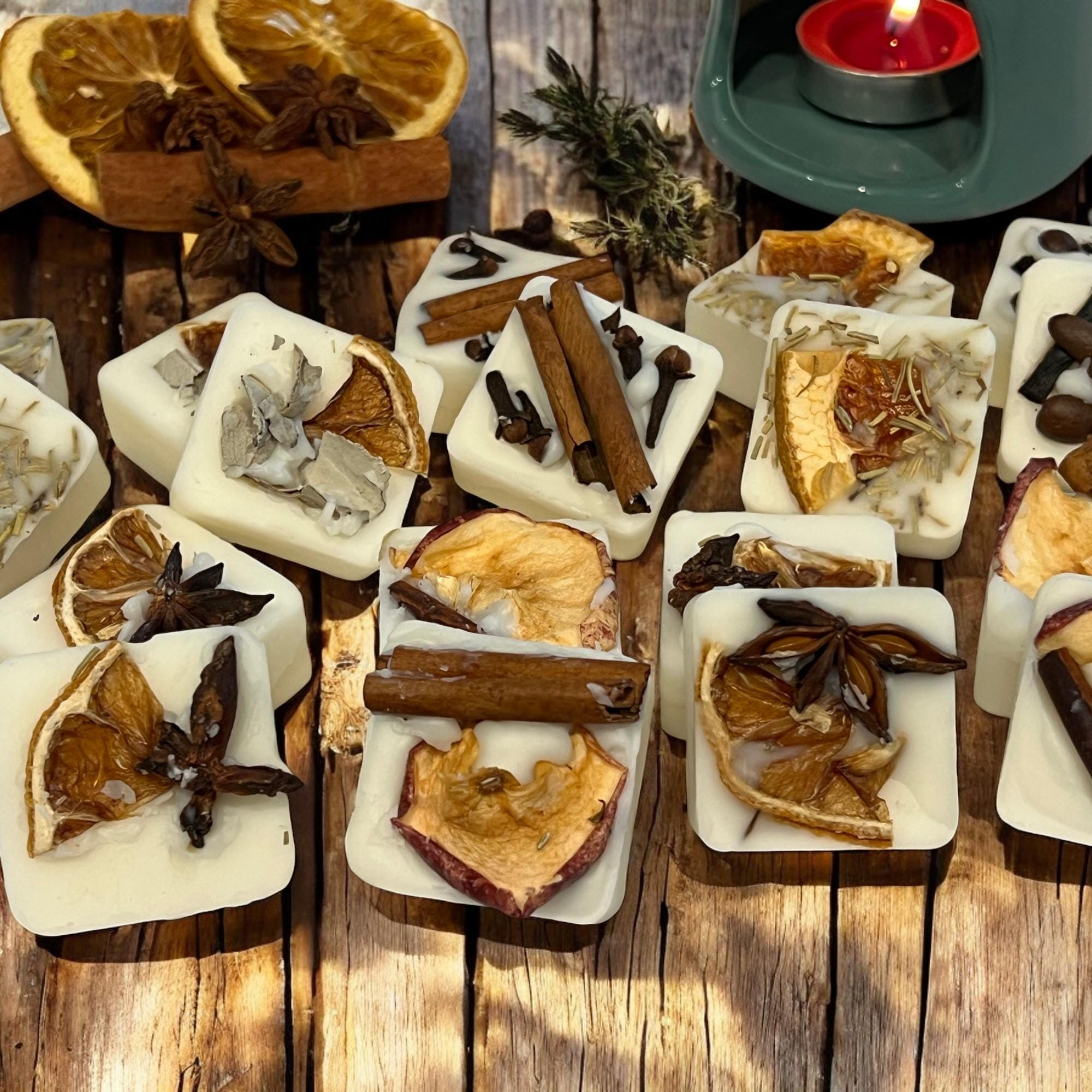 Herb Infused Soy Wax Melts: Botanical Spice Aroma, Set of 24 - Winterberry Hearth