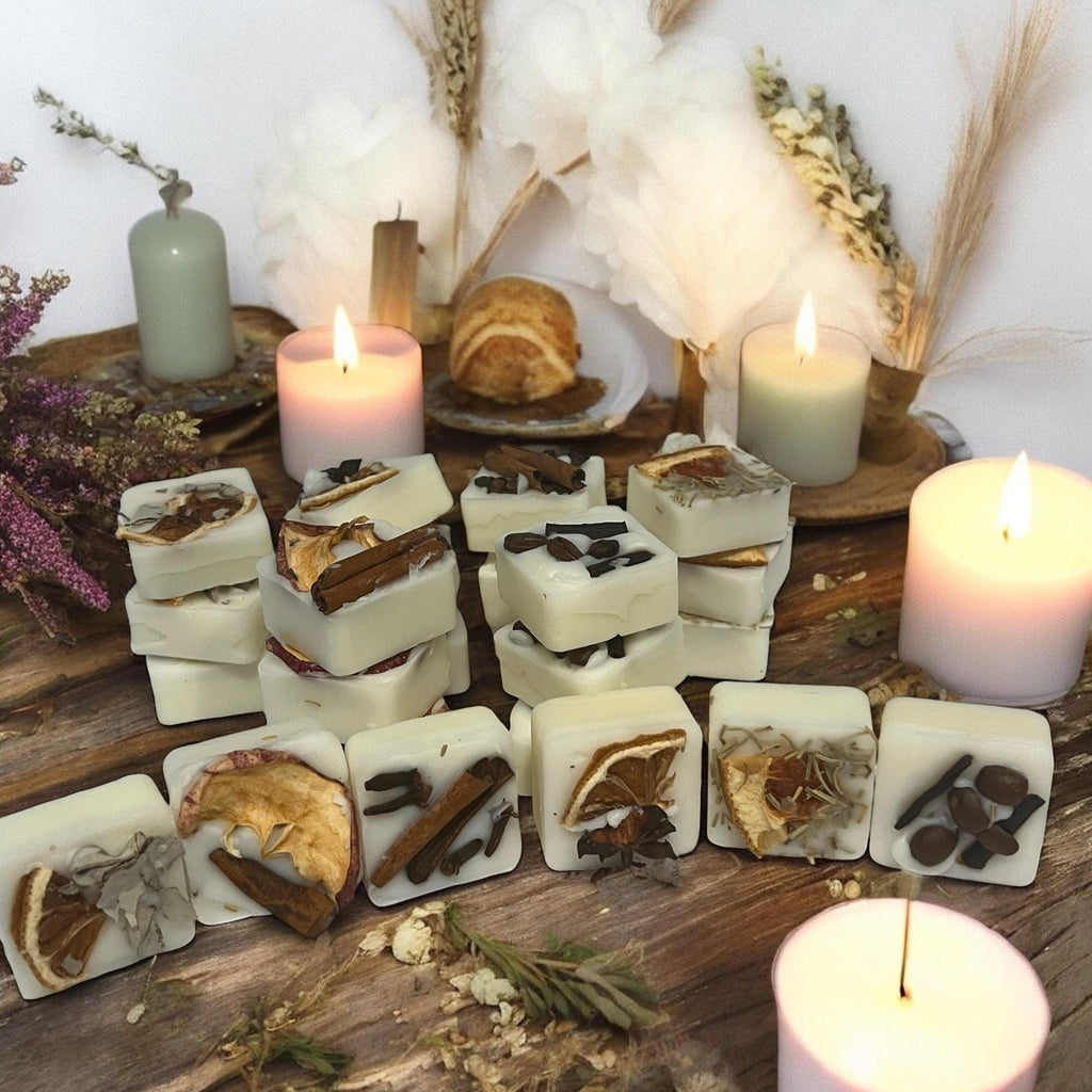 Herb Infused Soy Wax Melts: Botanical Spice Aroma, Set of 24 - Winterberry Hearth