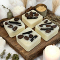 Herb Infused Soy Wax Melts: Coffee Bean & Vanilla Scented Tarts - Winterberry Hearth