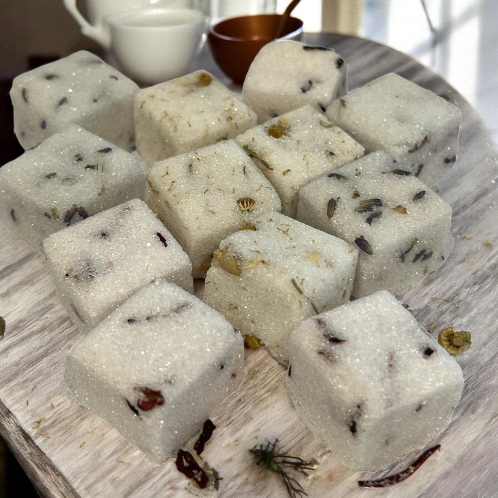 Herbal Infused Gourmet Sugar Cubes: Tea & Coffee Sweetener - Winterberry Hearth