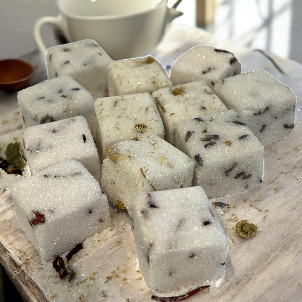 Herbal Infused Gourmet Sugar Cubes: Tea & Coffee Sweetener - Winterberry Hearth