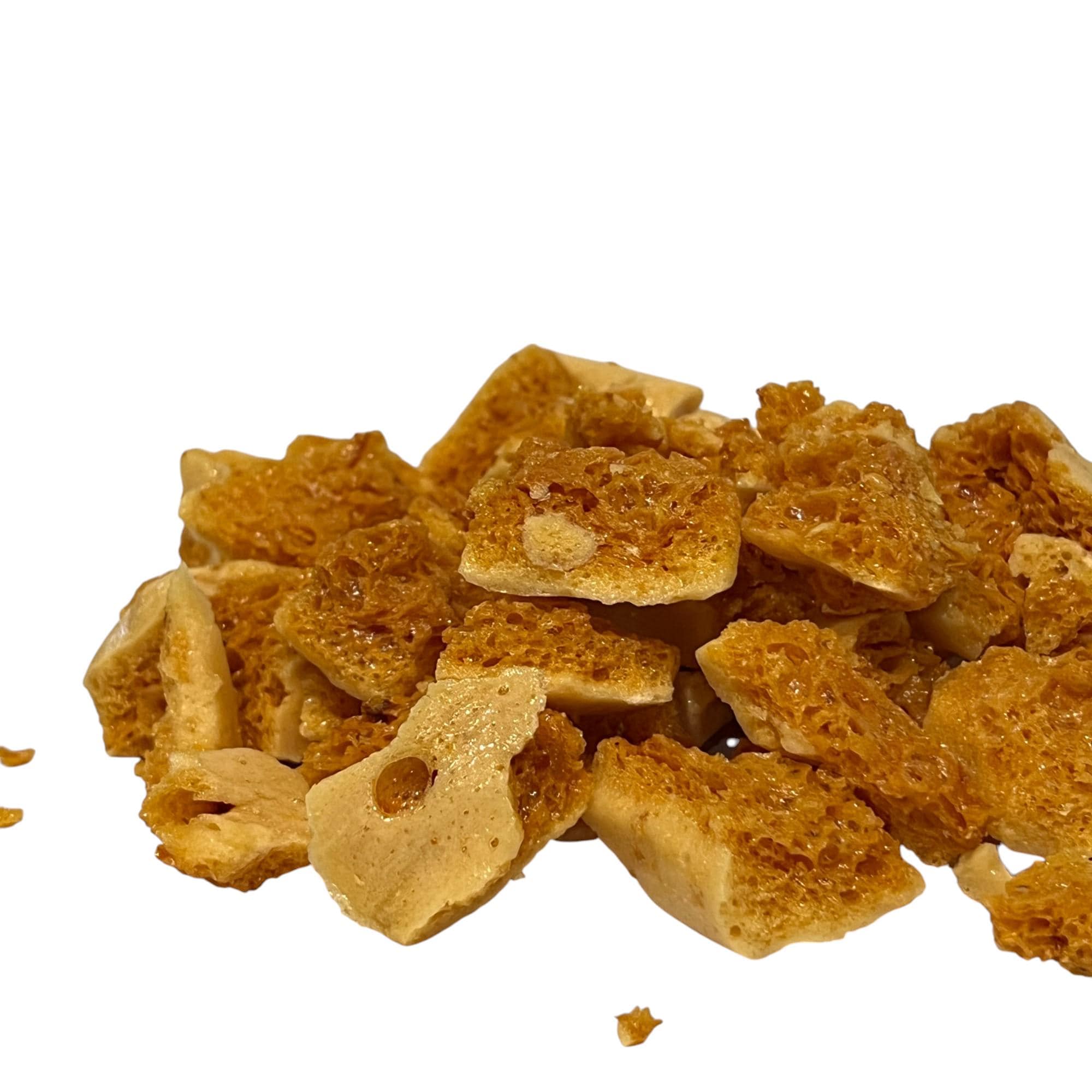 Honeycomb Candy Snack, Classic Seafoam Sponge Toffee, Light Crunchy Caramelized Sugar Gourmet Treat - Winterberry Hearth
