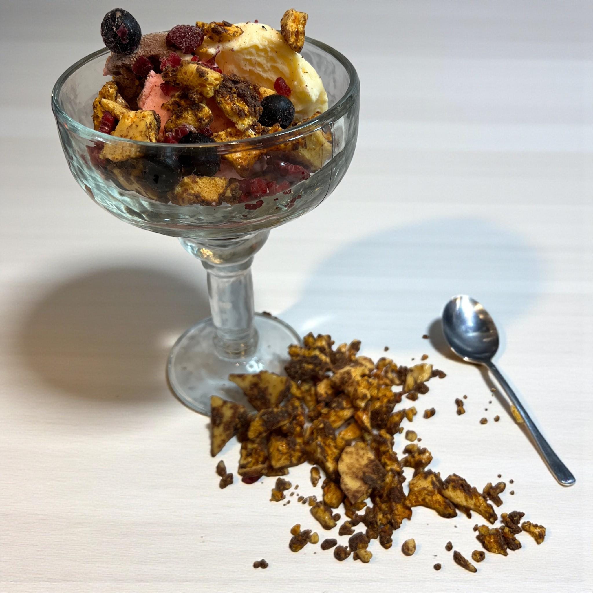 Honeycomb Candy Snack, Classic Seafoam Sponge Toffee, Light Crunchy Caramelized Sugar Gourmet Treat - Winterberry Hearth
