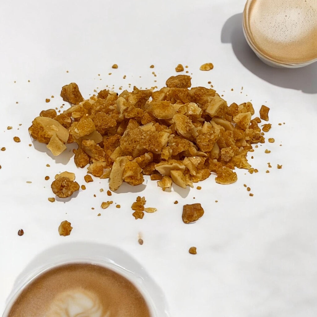 Honeycomb Garnish & Dessert Topping, Sponge Toffee Crumble, Caramelized Seafoam Gourmet Dessert Sprinkles - Winterberry Hearth
