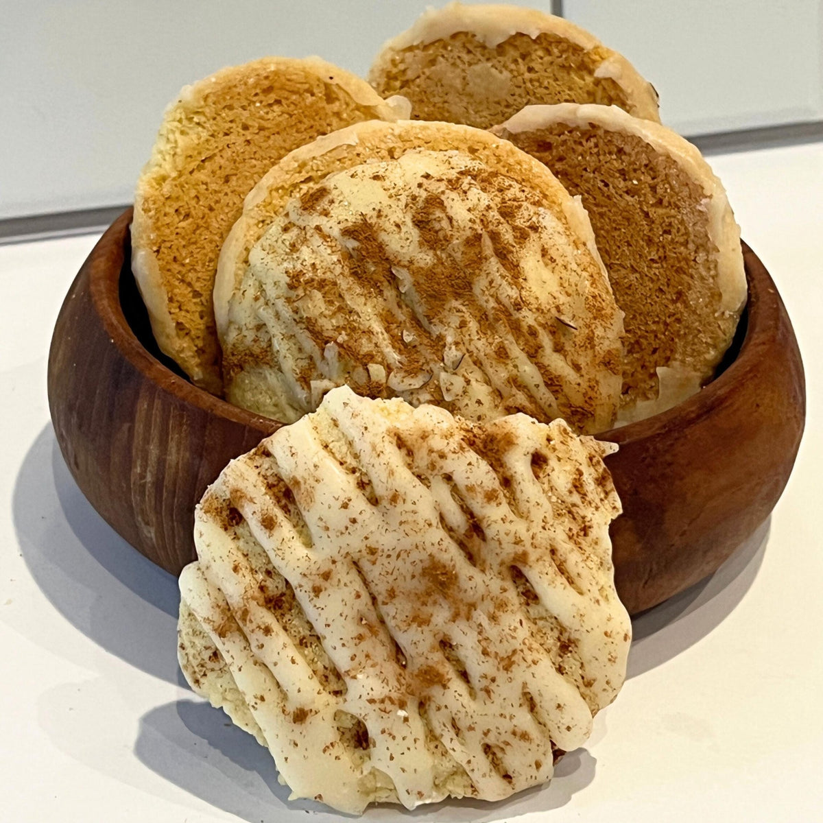 Iced Oatmeal Raisin Cookies, Vanilla Almond or Maple Homemade Bakery Tea Cakes, Gourmet Dessert - Winterberry Hearth