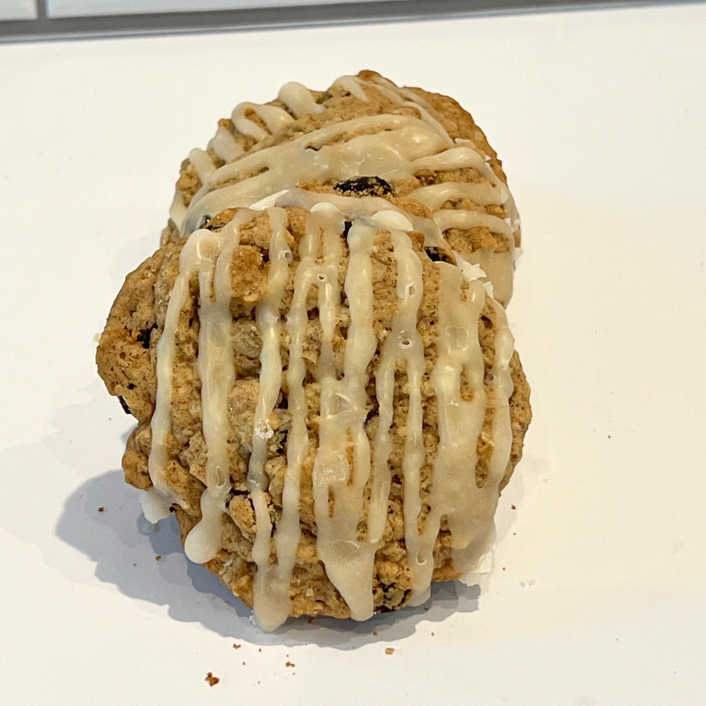 Iced Oatmeal Raisin Cookies, Vanilla Almond or Maple Homemade Bakery Tea Cakes, Gourmet Dessert - Winterberry Hearth