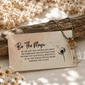Dandelion Wish Bottle Necklace, Botanical Jewelry Gift
