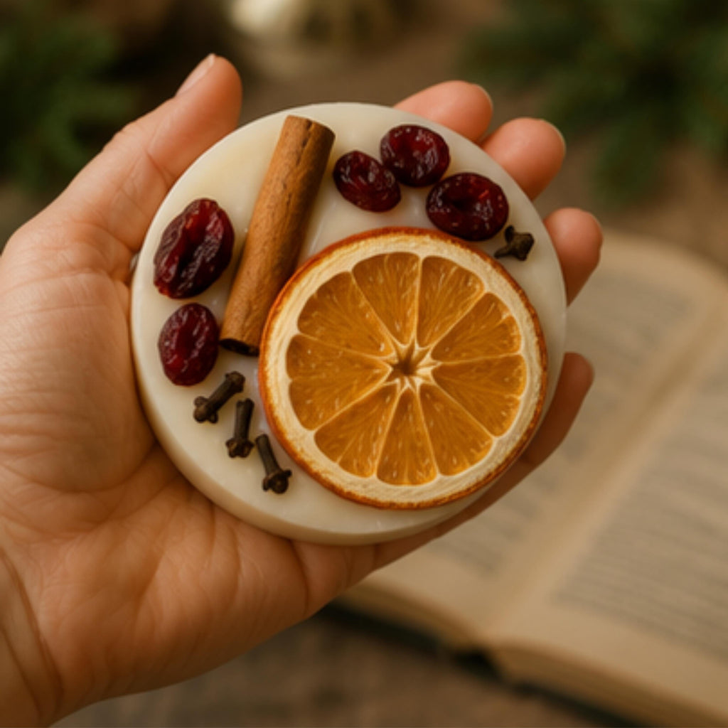 Cranberry Orange Hearth Wax Melt, Wickless Candle, Lamp Warmer Tart, Citrus Spice Aroma