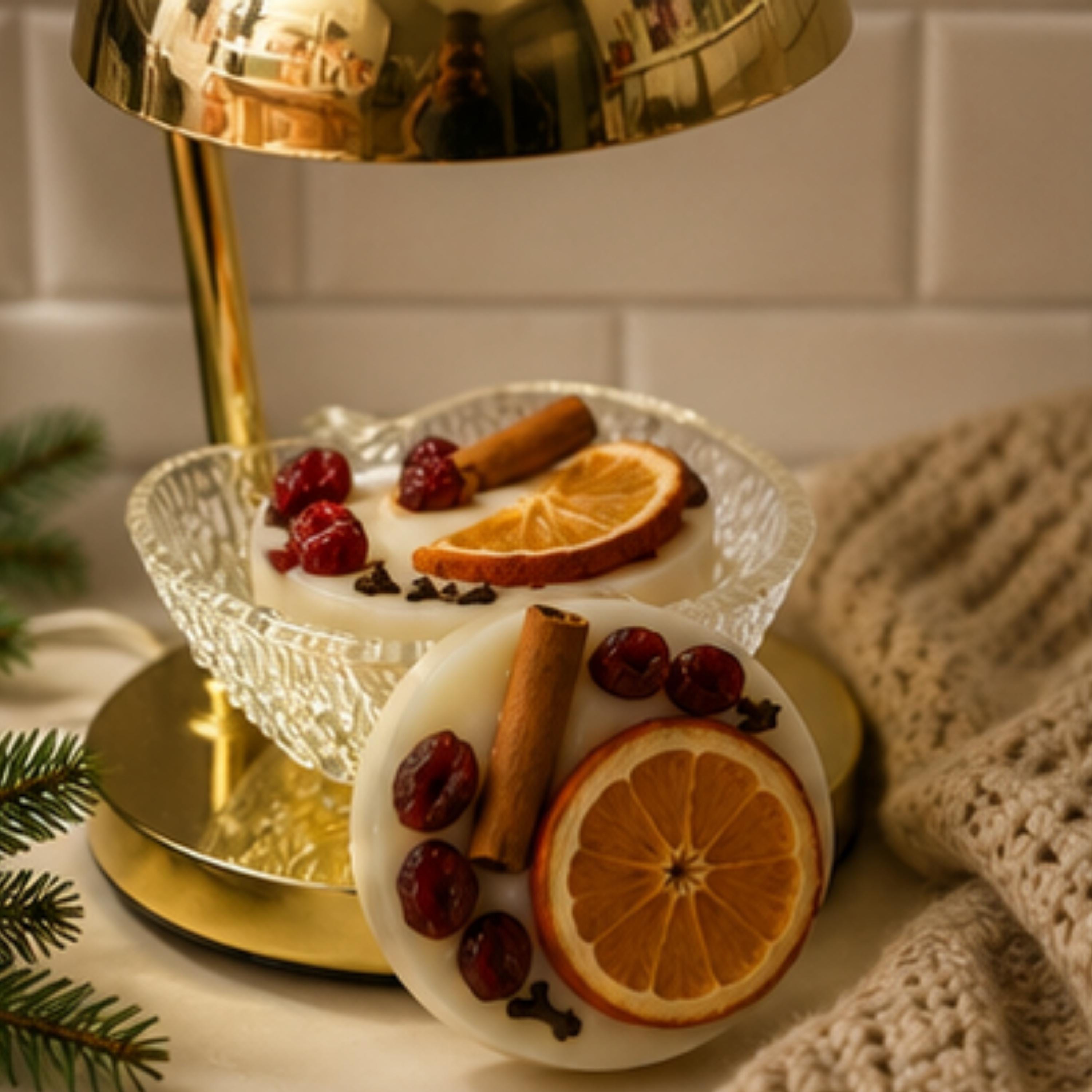 Cranberry Orange Hearth Wax Melt, Wickless Candle, Lamp Warmer Tart, Citrus Spice Aroma
