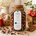 Orchard Gathering Black Tea, Apple Citrus Botanical Blend, Loose Leaf Beverage Infusion, Autumn Comfort