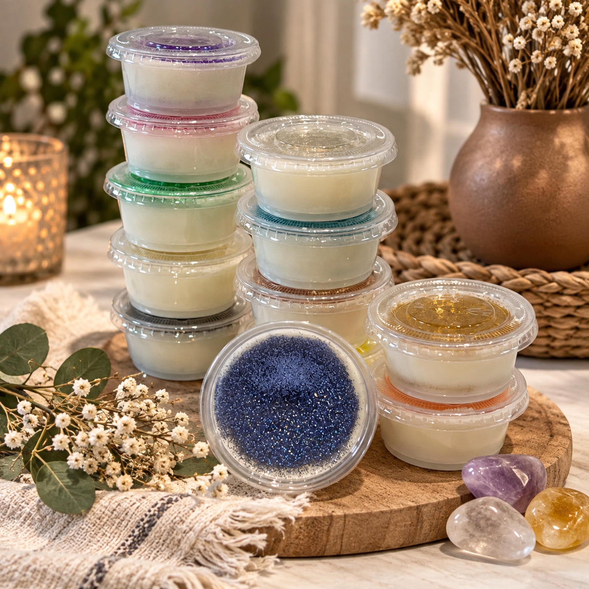 Aromatherapy Hidden Crystal Wax Melts, Surprise Gemstone Reveal Soy Blend Tarts, Spiritual Gift