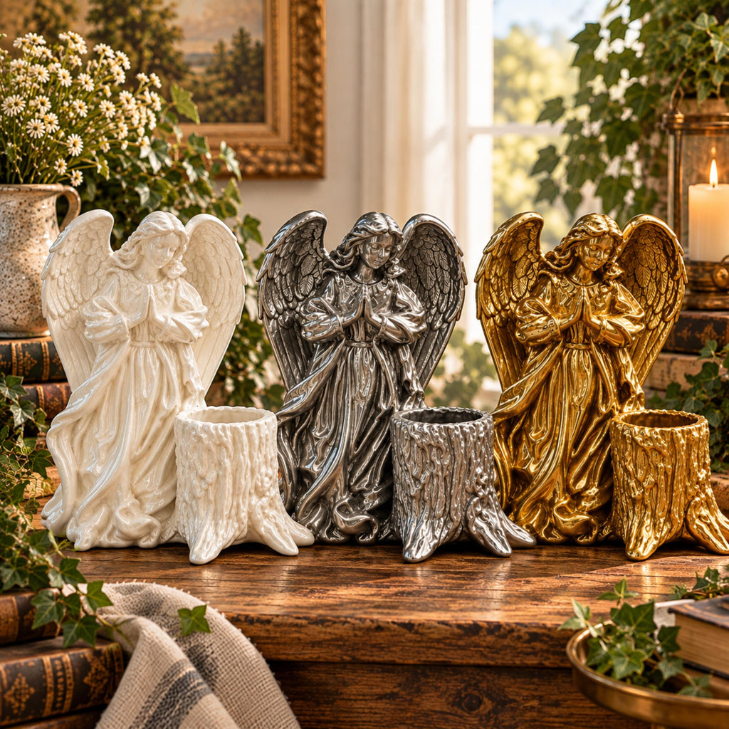 Angel Planter with Drainage, Small Plant Pot, Faith Inspired Home Decor, Meaningful Angel Gift