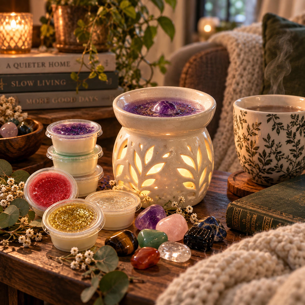 Aromatherapy Hidden Crystal Wax Melts, Surprise Gemstone Reveal Soy Blend Tarts, Spiritual Gift