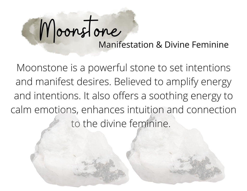 Intention Votive Drip Candle: Moonstone Crystal with Black Glitter Drip - Winterberry Hearth