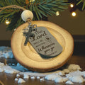 Joshua 1:9 Christmas Ornament, Scripture Wood Slice Decor, Christian Gift - Winterberry Hearth